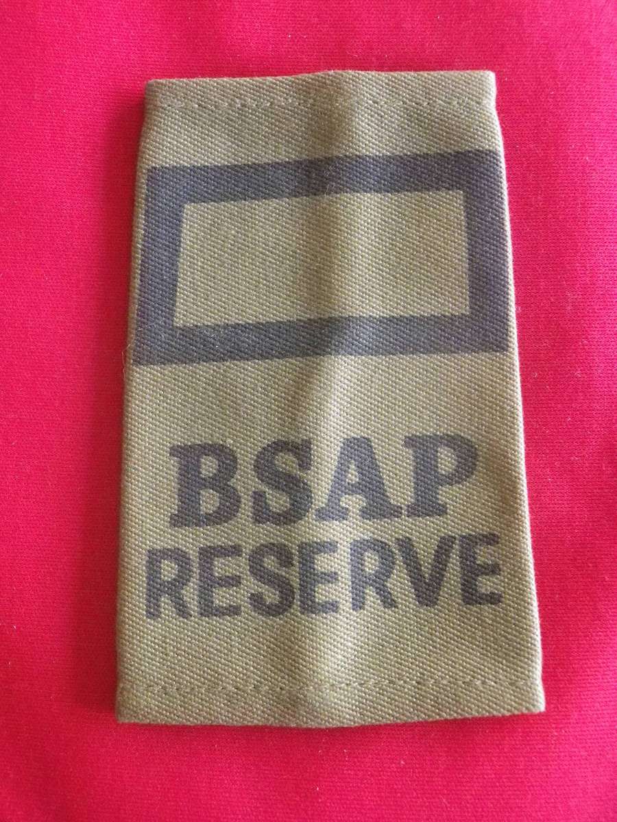 RHODESIA BSAP - RESERVE DEPOT INSTRUCTORS EPAULETTE SLIP ON   (437)