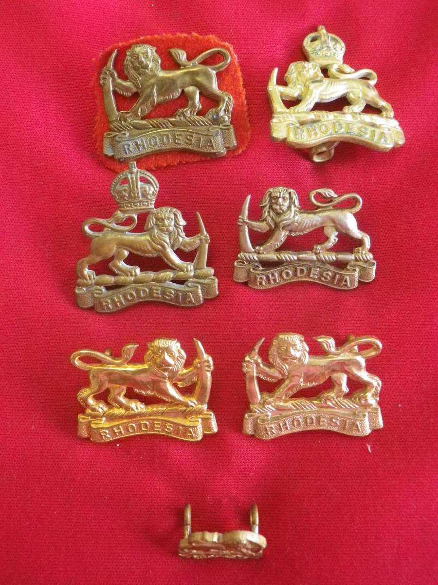 RHODESIAN STAFF CORPS. + GENERAL SERVICE MIXED LOT 7 X BADGES     (5057)