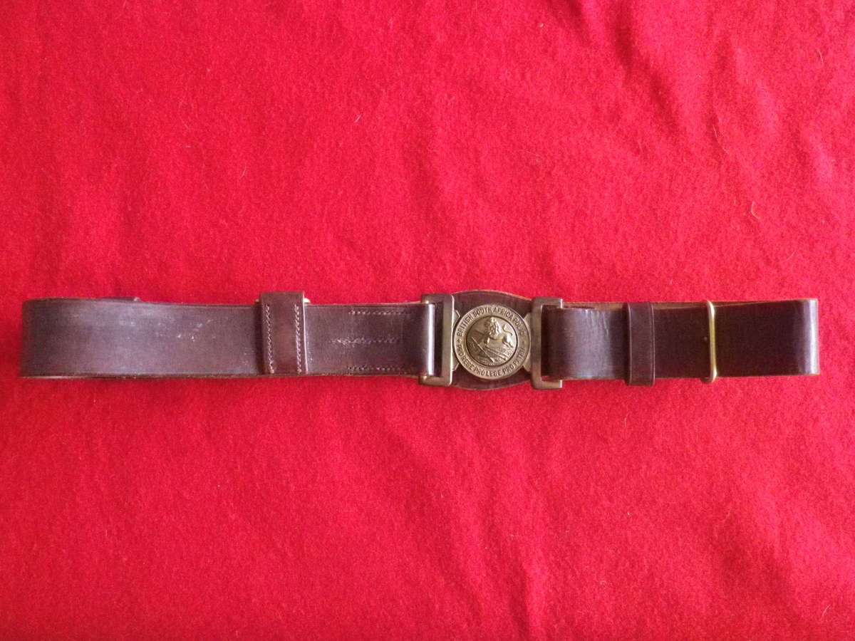 RHODESIA BSAP - LEATHER BELT WITH 1st PATTERN BUCKLE   MAX LENGTH   (4082)