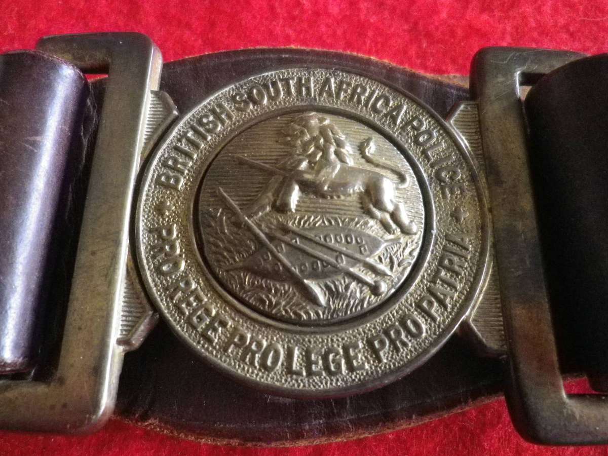 RHODESIA BSAP - LEATHER BELT WITH 1st PATTERN BUCKLE   MAX LENGTH   (4082)