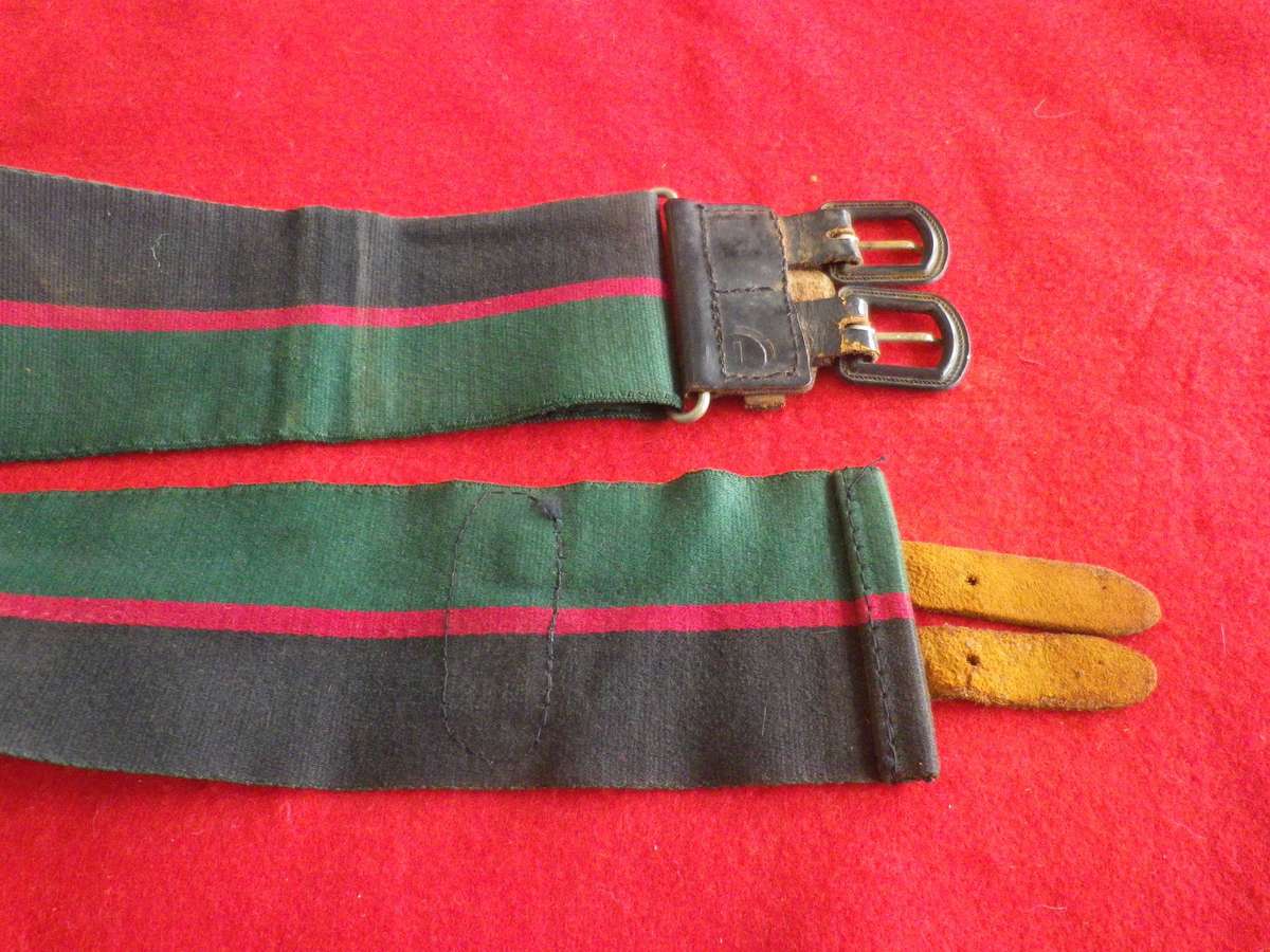 RHODESIA REGT.  STABLE BELT-STRAPS BRITTLE, NEED ATTENTION -  MAX LENGTH 97CM/38