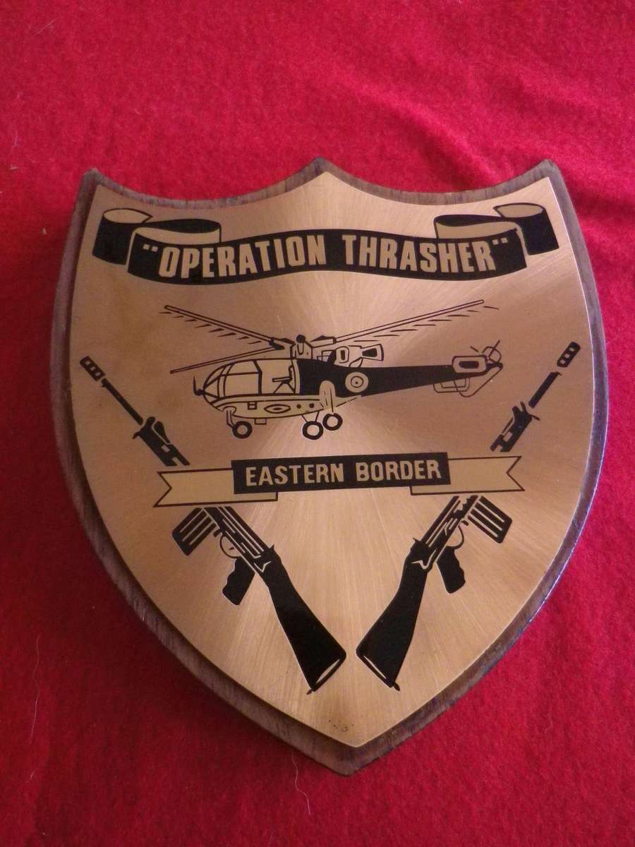 RHODESIA ARMY - OPERATION THRASHER  PLAQUE               (419)