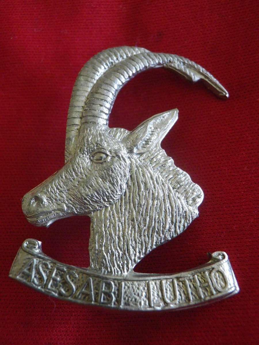 RHODESIAN ARMOURED CAR REGT. -  WHITE METAL BERET BADGE               (5010)