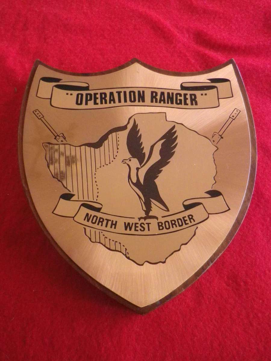 RHODESIA - OPERATION RANGER PLAQUE    - UNCOMMON, EXCELLENT CONDITION             (417)