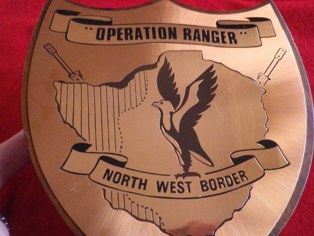RHODESIA - OPERATION RANGER PLAQUE    - UNCOMMON, EXCELLENT CONDITION             (417)