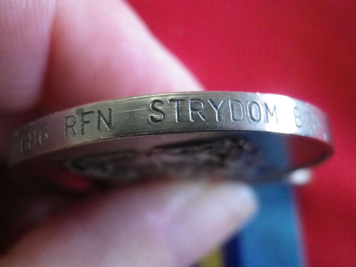 RHODESIA - FULL SIZE GENERAL SERVICE MEDAL (GSM) TO PR104086 RFN. STRYDOM B.P  - UNRESEARCHED  (157)