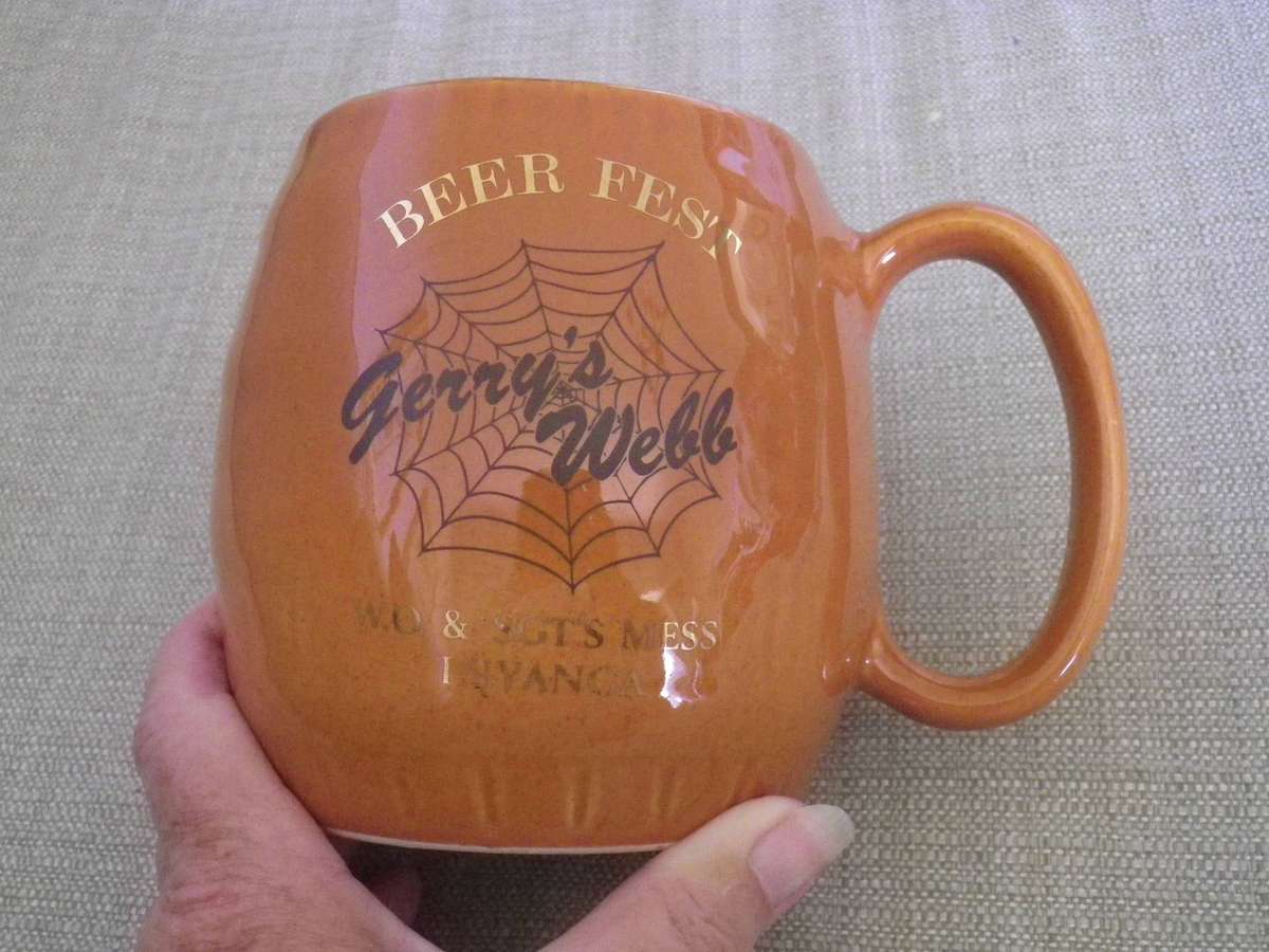 RHODESIA -GERRY'S WEB  WO1's + SGT's MESS -  INYANGA BEER FEST  MUG - MADE NORBEL       (285)