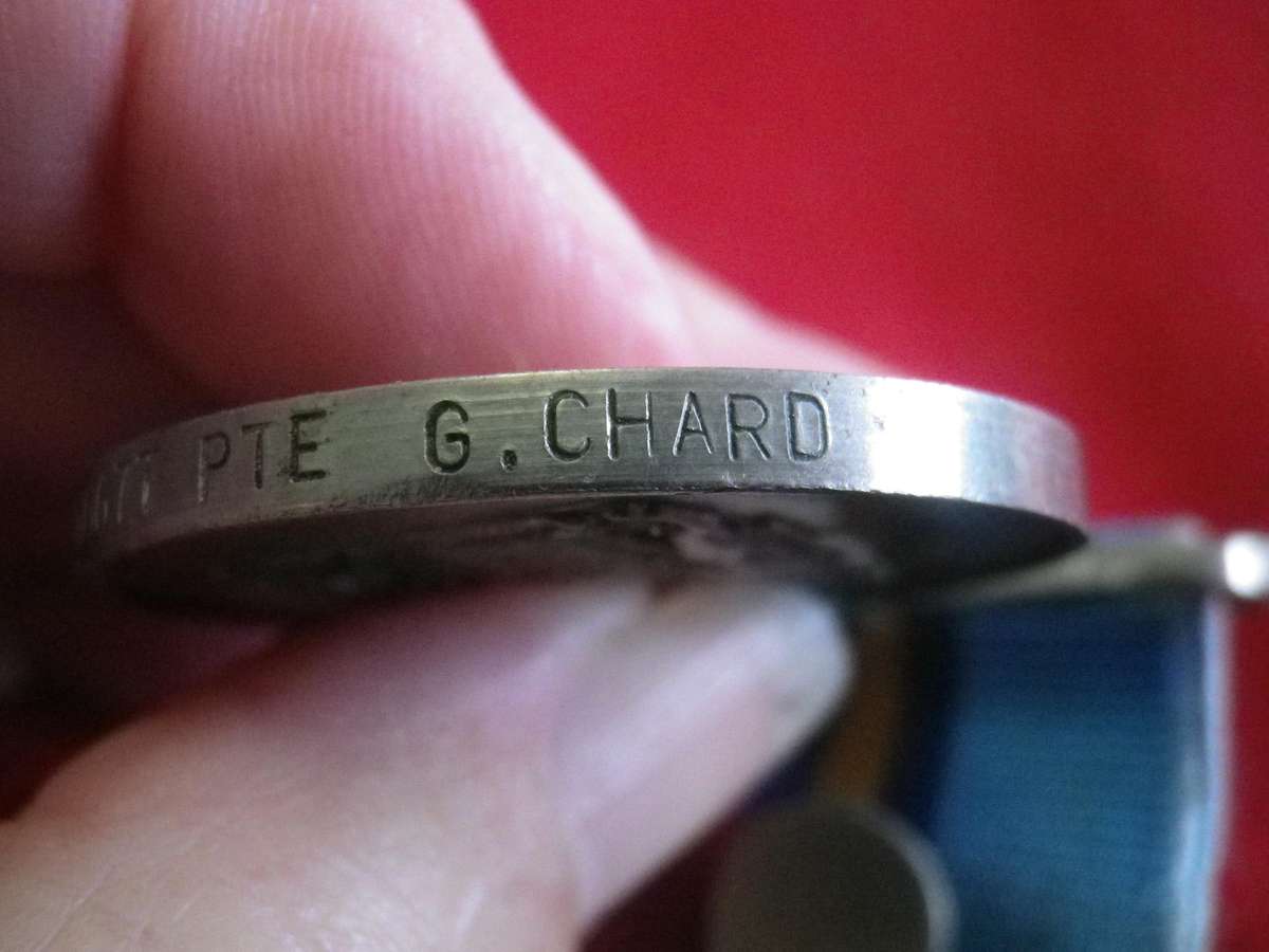 RHODESIA - FULL SIZE GENERAL SERVICE MEDAL (GSM) TO R36667 PTE. G.CHARD CONFIRMED RHASC 2 TPT COY.