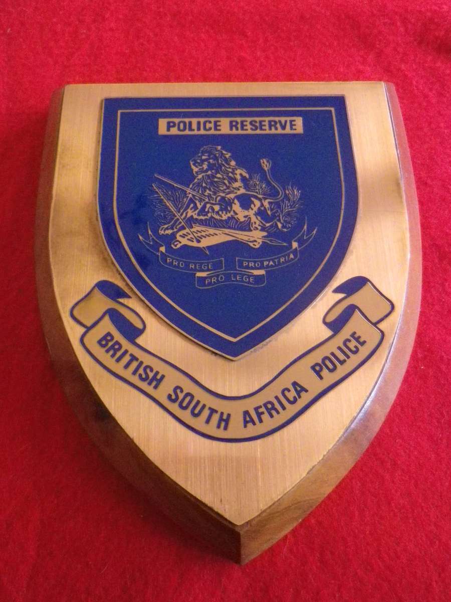 RHODESIA - BSAP POLICE RESSERVE PLAQUE     (409)