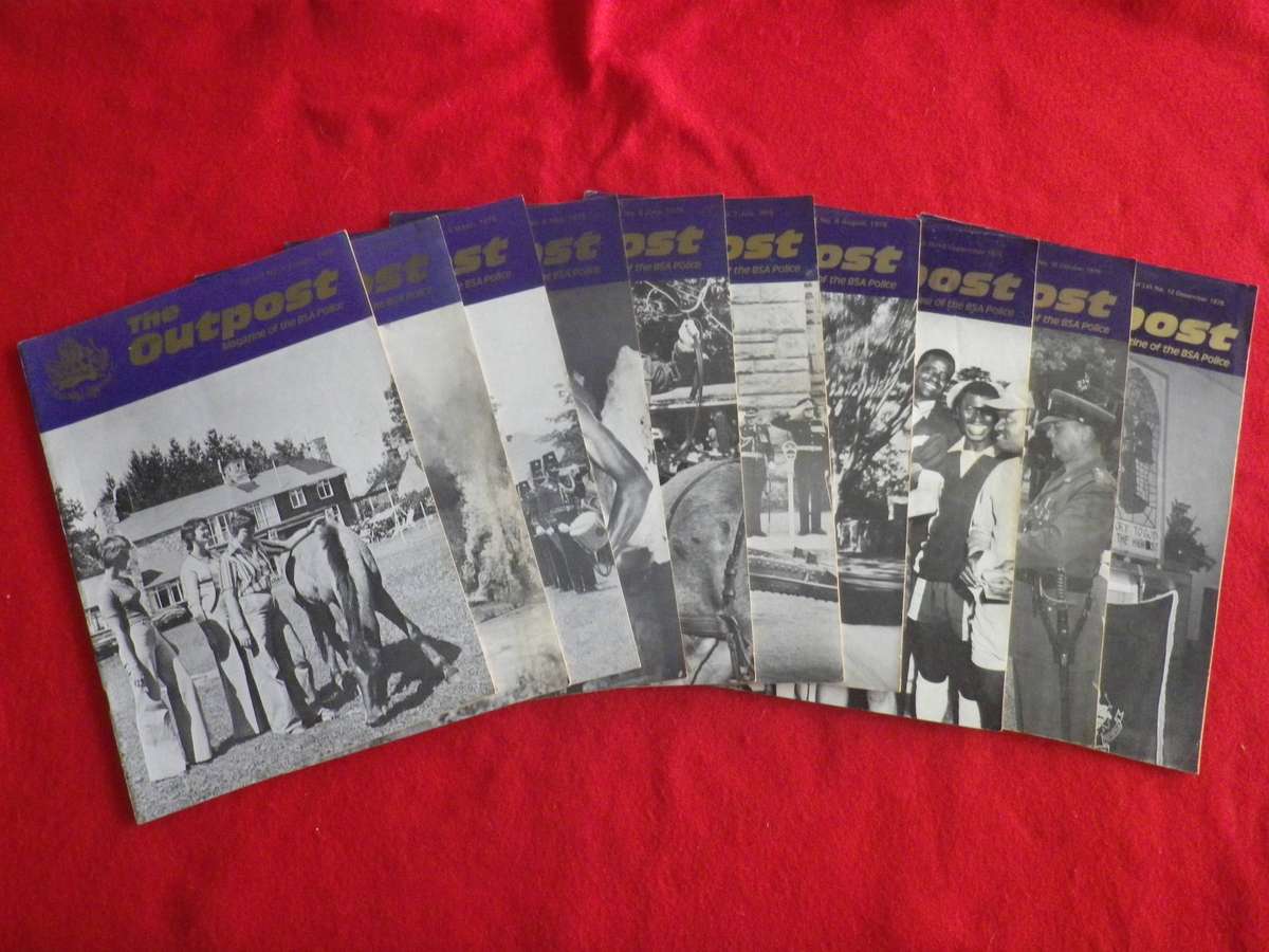 RHODESIA BSAP - OUTPOST MAGAZINES  - 10 X 1978   (MISSING  APRIL + NOVEMBER )     (432)