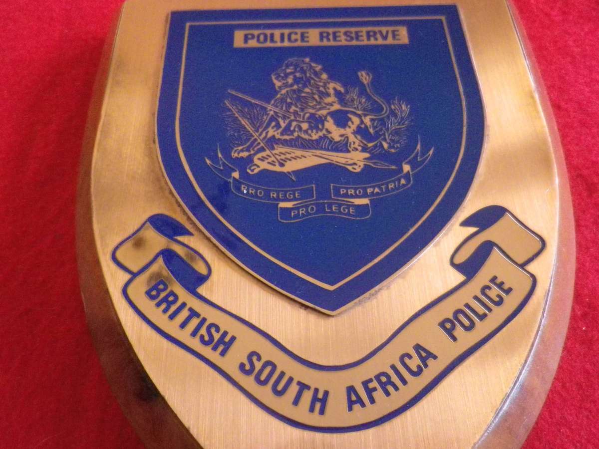 RHODESIA - BSAP POLICE RESSERVE PLAQUE     (409)