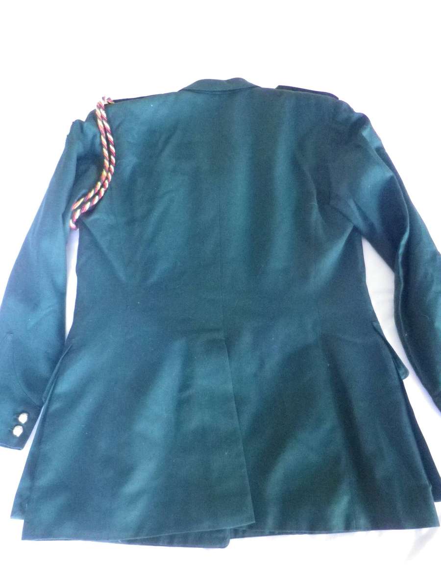 RHODESIAN ARMY SERVICES CORPS MAJORS DRESS "GREENS" JACKET - 1 SMALL MOTH HOLE (4083)