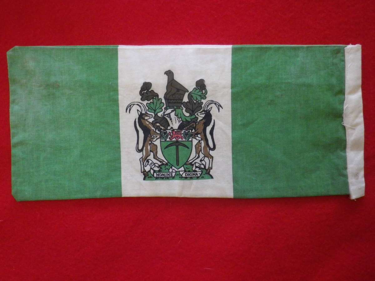 RHODESIAN DOUBLE SIDED CAR PENNANT - NO 2 -  1968-1979 - SIZE 32.5cm X 14cm - SCARCE    (3009)