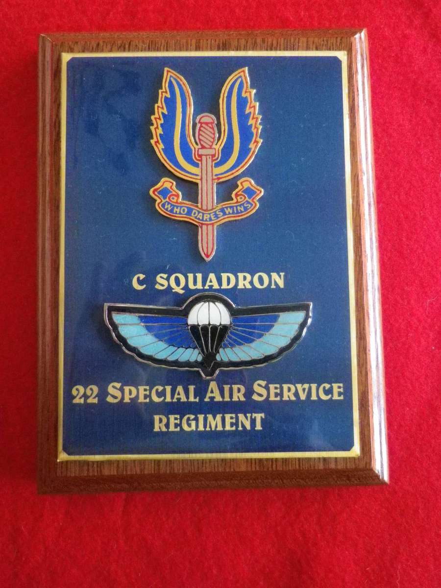 RHODESIA - SAS C SQUADRON ASSOCIATION PLAQUE - READ BELOW(22 SAS REGT.)                    (404)