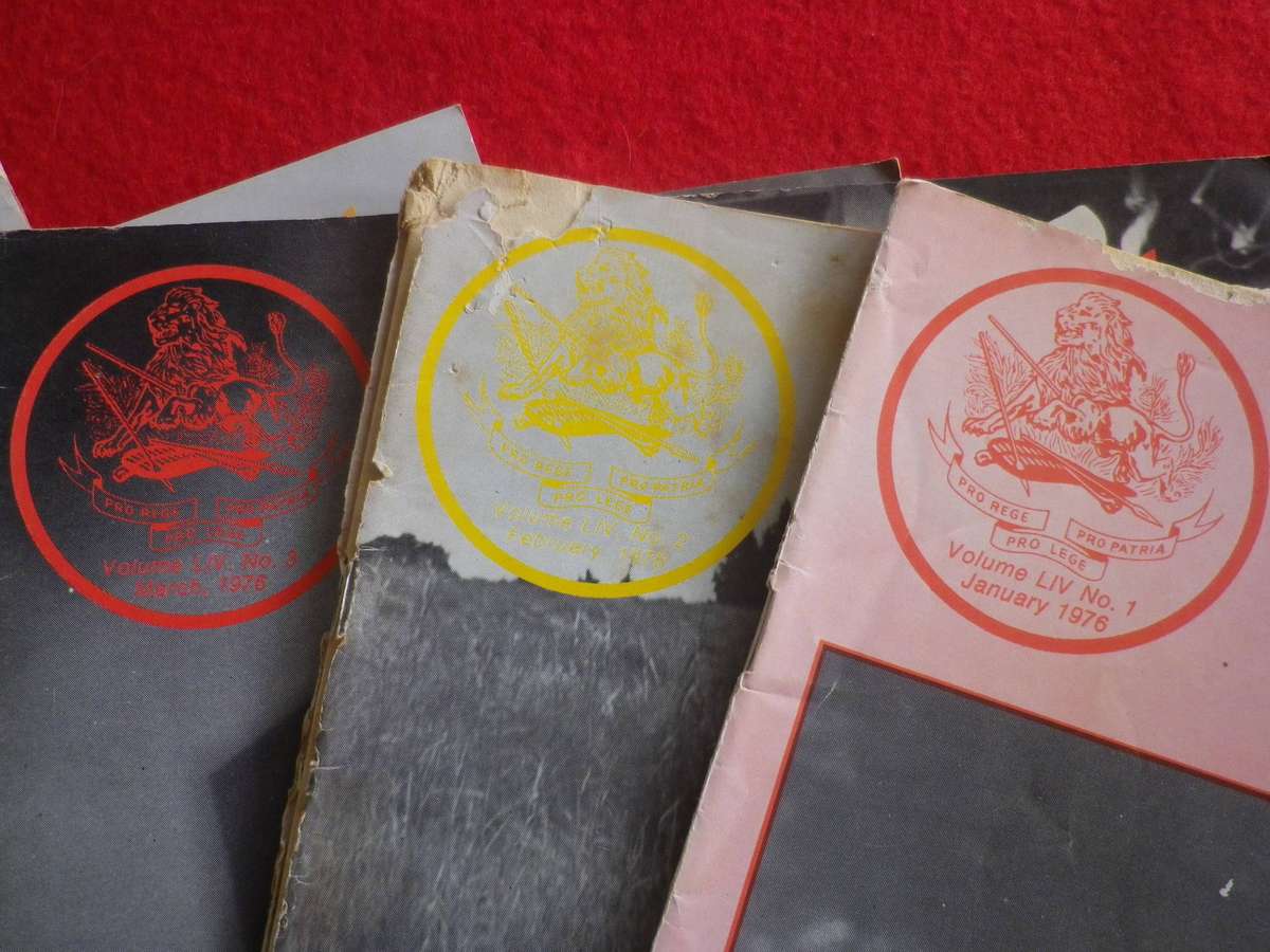RHODESIA BSAP - OUTPOST MAGAZINES  - 11 X 1976   (MISSING AUGUST )  - FEBRUARY COVER  DAMAGED (430)