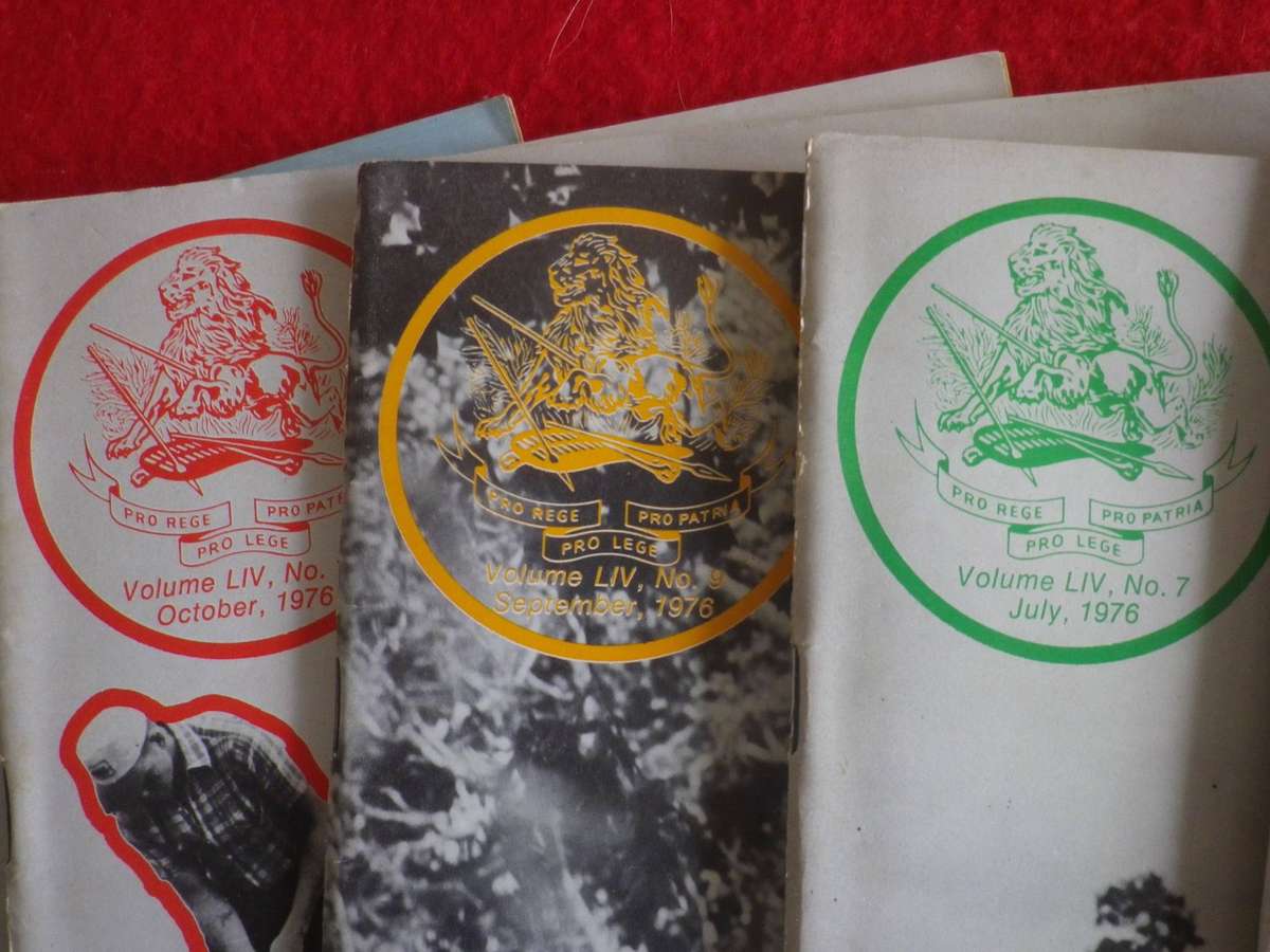 RHODESIA BSAP - OUTPOST MAGAZINES  - 11 X 1976   (MISSING AUGUST )  - FEBRUARY COVER  DAMAGED (430)