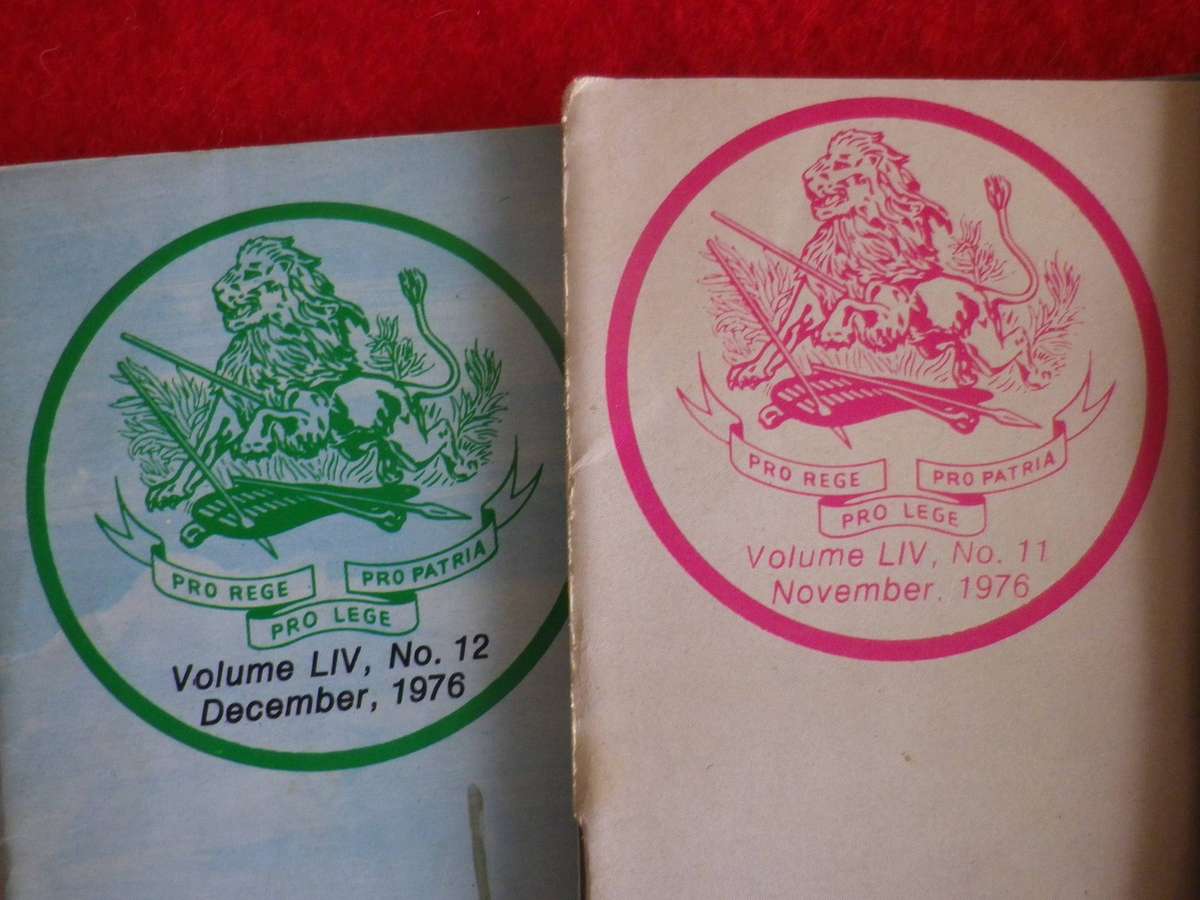 RHODESIA BSAP - OUTPOST MAGAZINES  - 11 X 1976   (MISSING AUGUST )  - FEBRUARY COVER  DAMAGED (430)