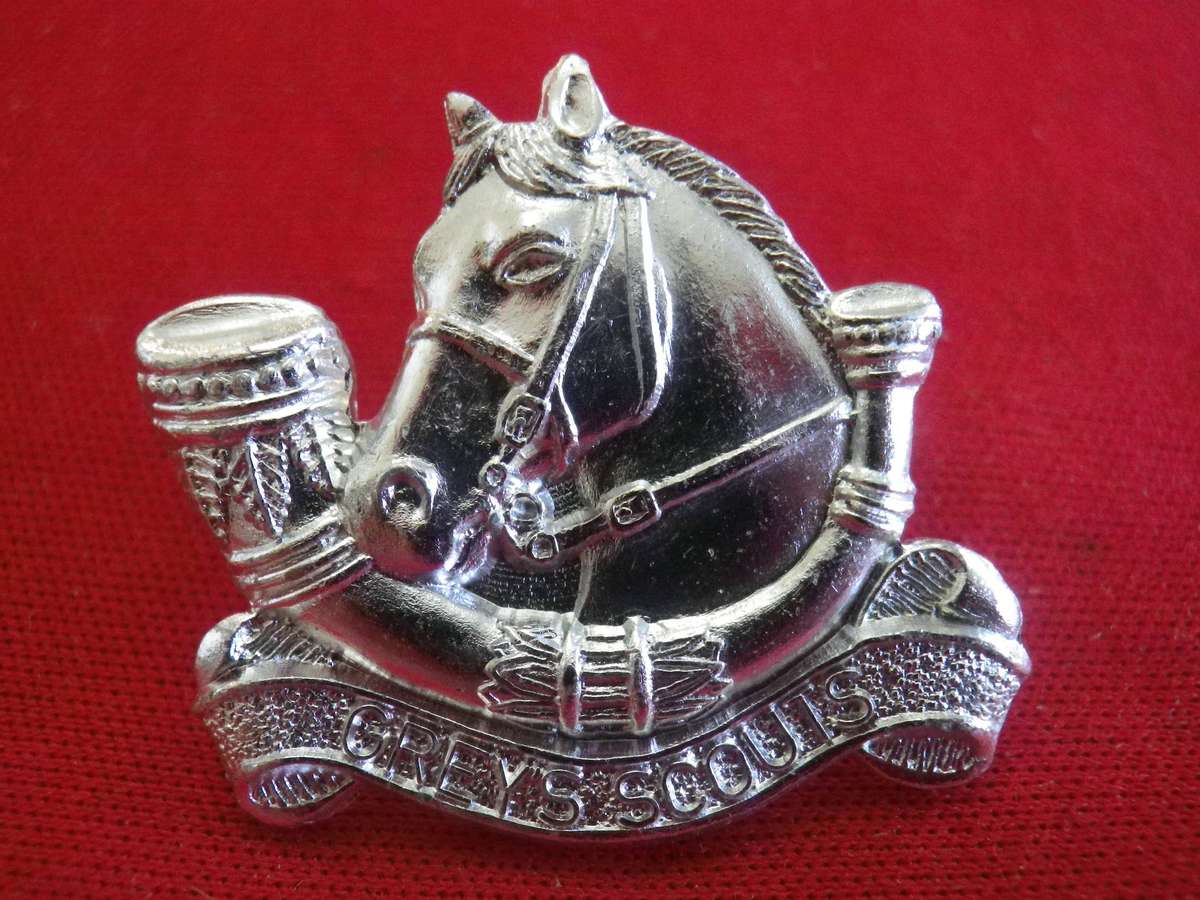RHODESIA - GREY'S SCOUTS ANODISED BERET BADGE              (236)