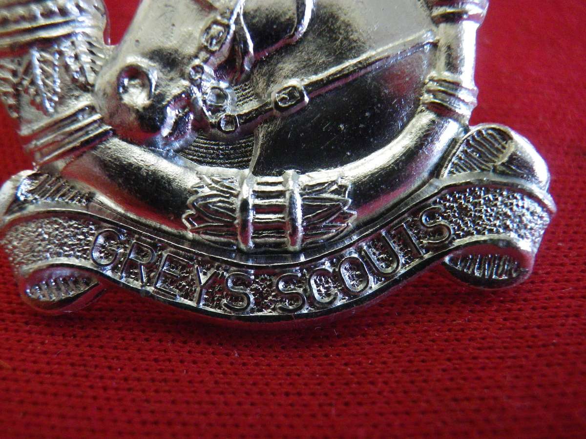 RHODESIA - GREY'S SCOUTS ANODISED BERET BADGE              (236)