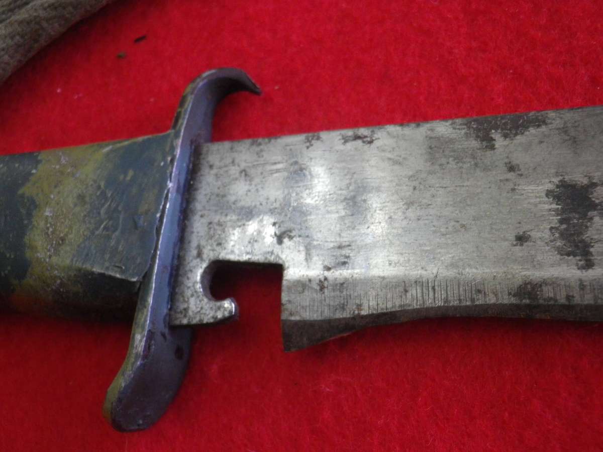 RHODESIAN MADE BUSH WAR PERIOD BUSH KNIFE + SHEATH (INSCRIBED) - BY TILITER - RARE SEE BELOW   (277)