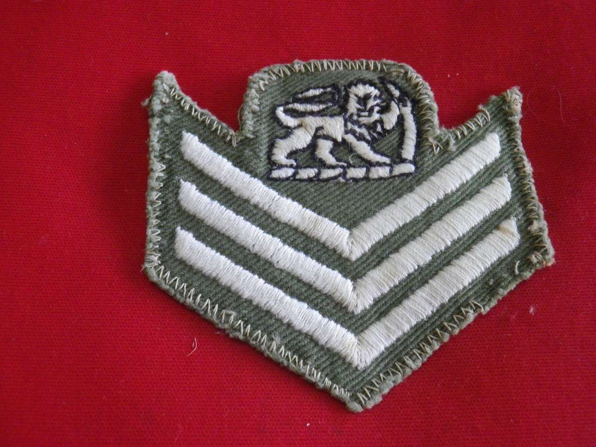 RHODESIAN ARMY - COLOUR SERGEANT COMBAT DRESS RANK        (202)
