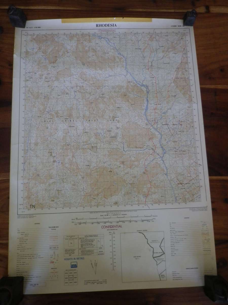 RHODESIA 3 X ORIGINAL MAPS - CHIBI, PELENDABA + NYAMANDHLOVU - SEE PICS - CONDITION ISSUES  (8958)
