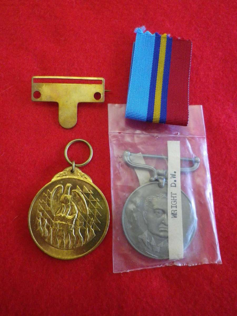 RHODESIAN FULL SIZE GENERAL SERVICE MEDAL (RhGSM) + Z.I.M TO 25166 S/R D.W.WRIGHT -UNRESEARCHED (222