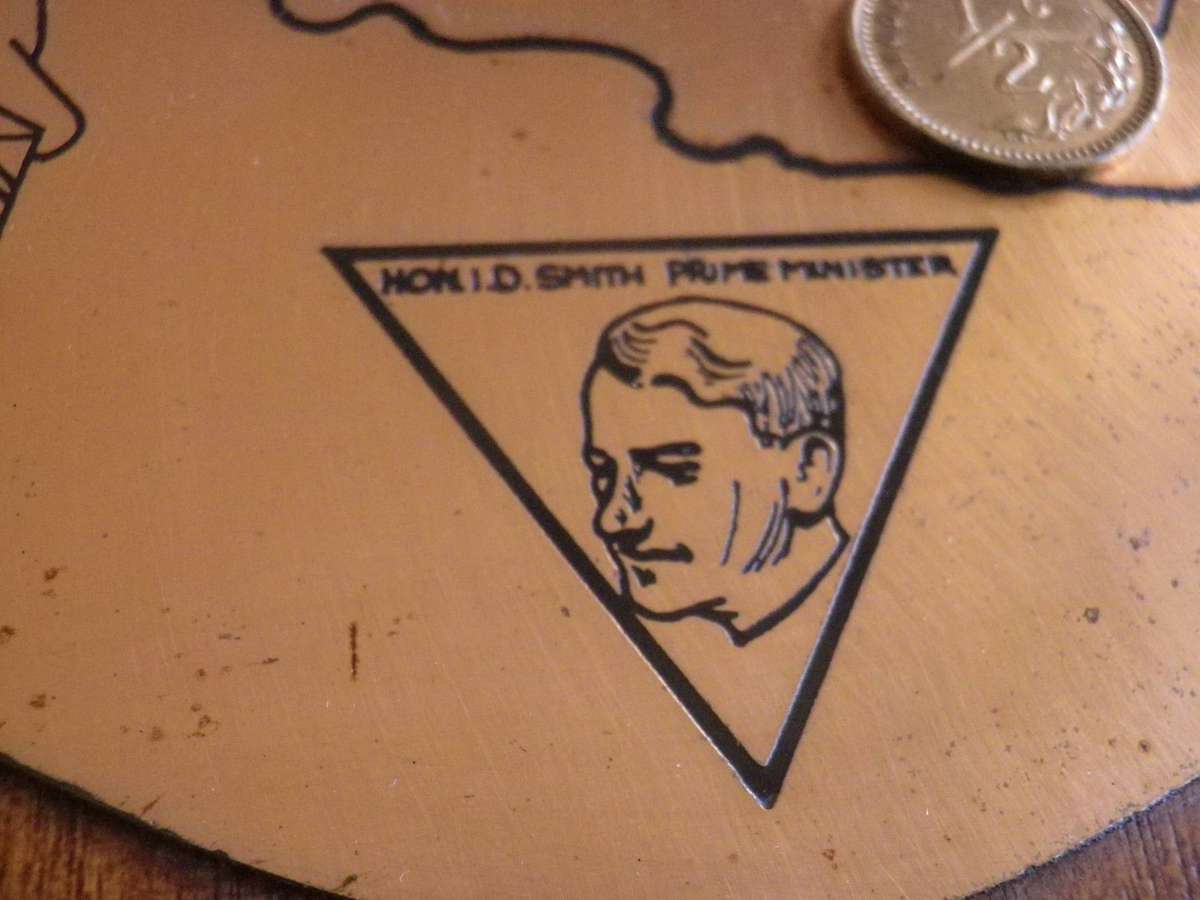 RHODESIA - LARGE PRIVATELY MADE PERIOD PLAQUE.  UNIQUE - SIZE 23 x 35cm - READ BELOW  (406)