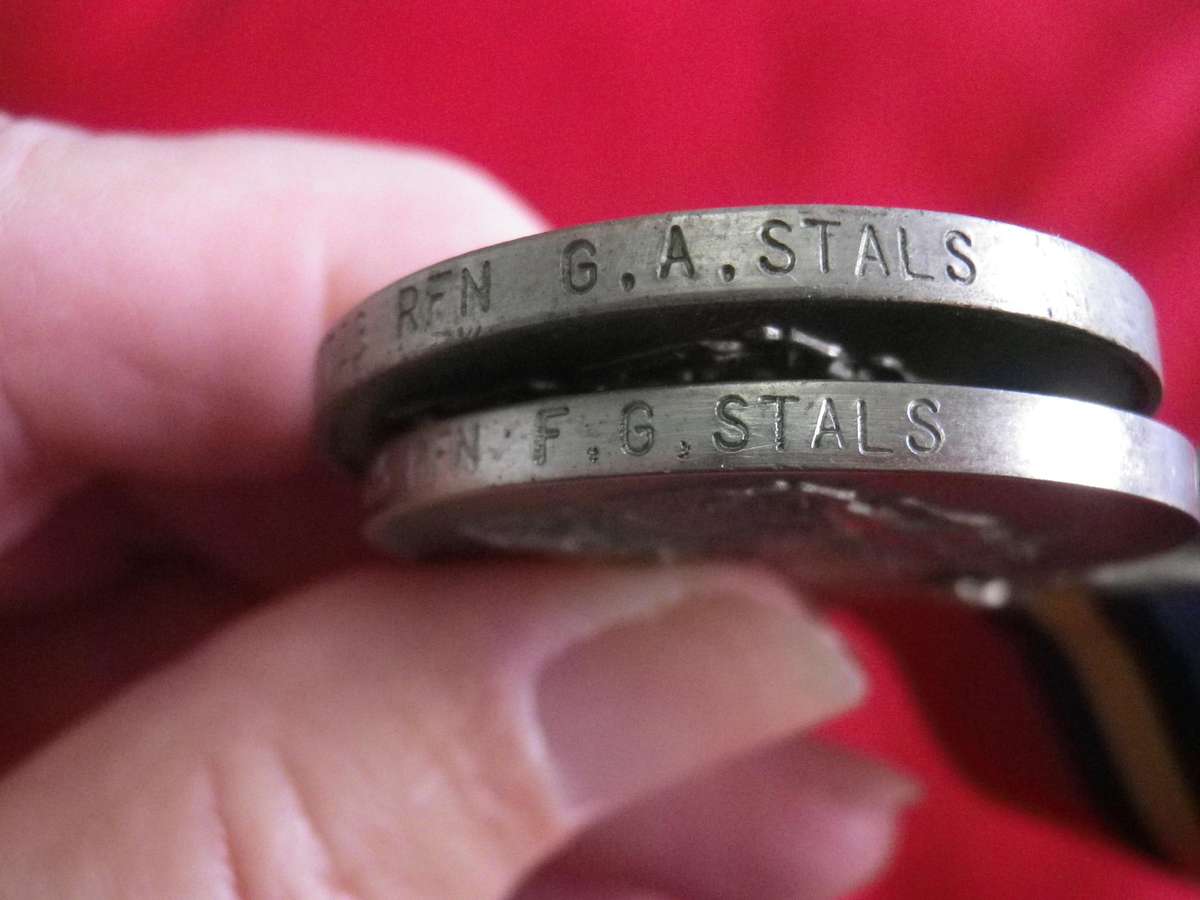 RHODESIAN PAIR OF FULL SIZE GENERAL SERVICE MEDAL (RhGSM) TO FAMILY GROUP STALS - SEE BELOW  (188)