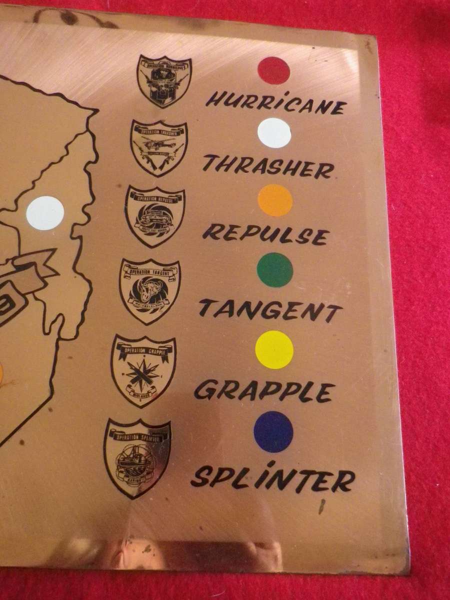 RHODESIAN OPERATIONAL AREAS PLAQUE - DENNIS THOMSON LTD EDITION #109 - SIZE 23x 35cm (405)