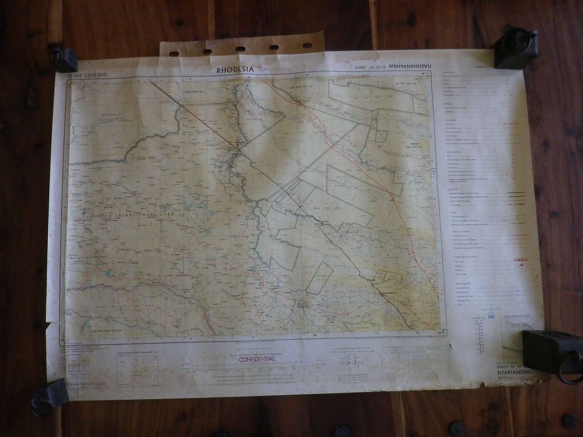 RHODESIA 3 X ORIGINAL MAPS - CHIBI, PELENDABA + NYAMANDHLOVU - SEE PICS - CONDITION ISSUES  (8958)