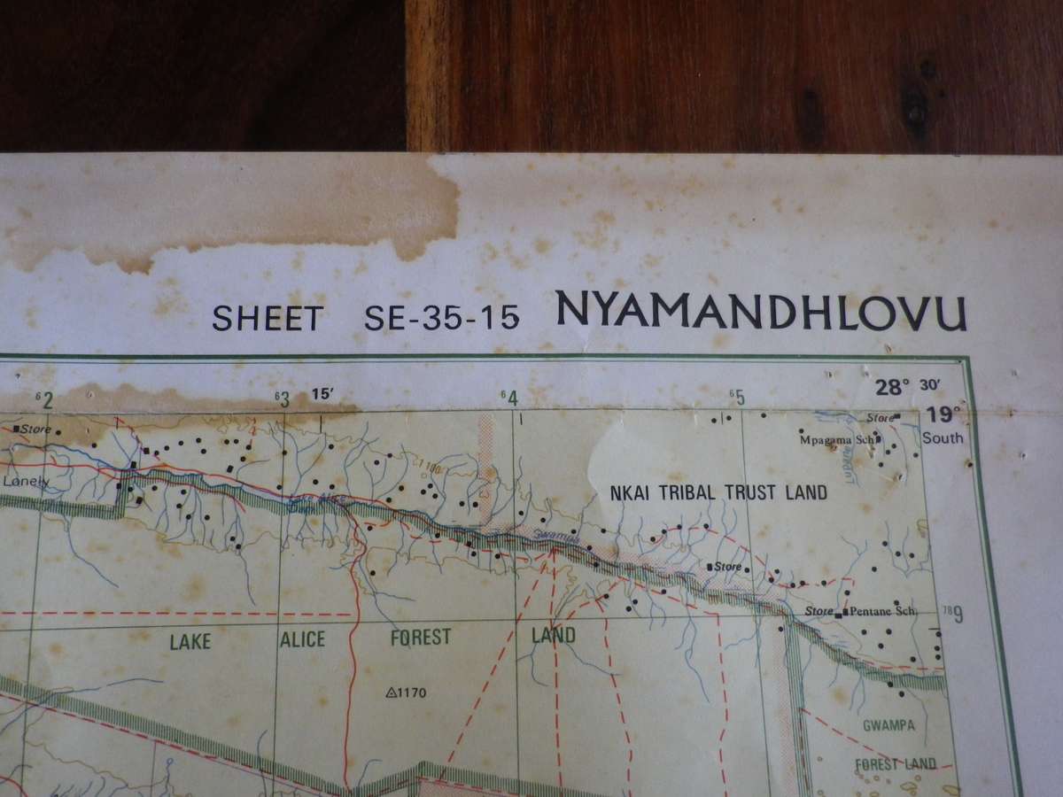 RHODESIA 3 X ORIGINAL MAPS - CHIBI, PELENDABA + NYAMANDHLOVU - SEE PICS - CONDITION ISSUES  (8958)