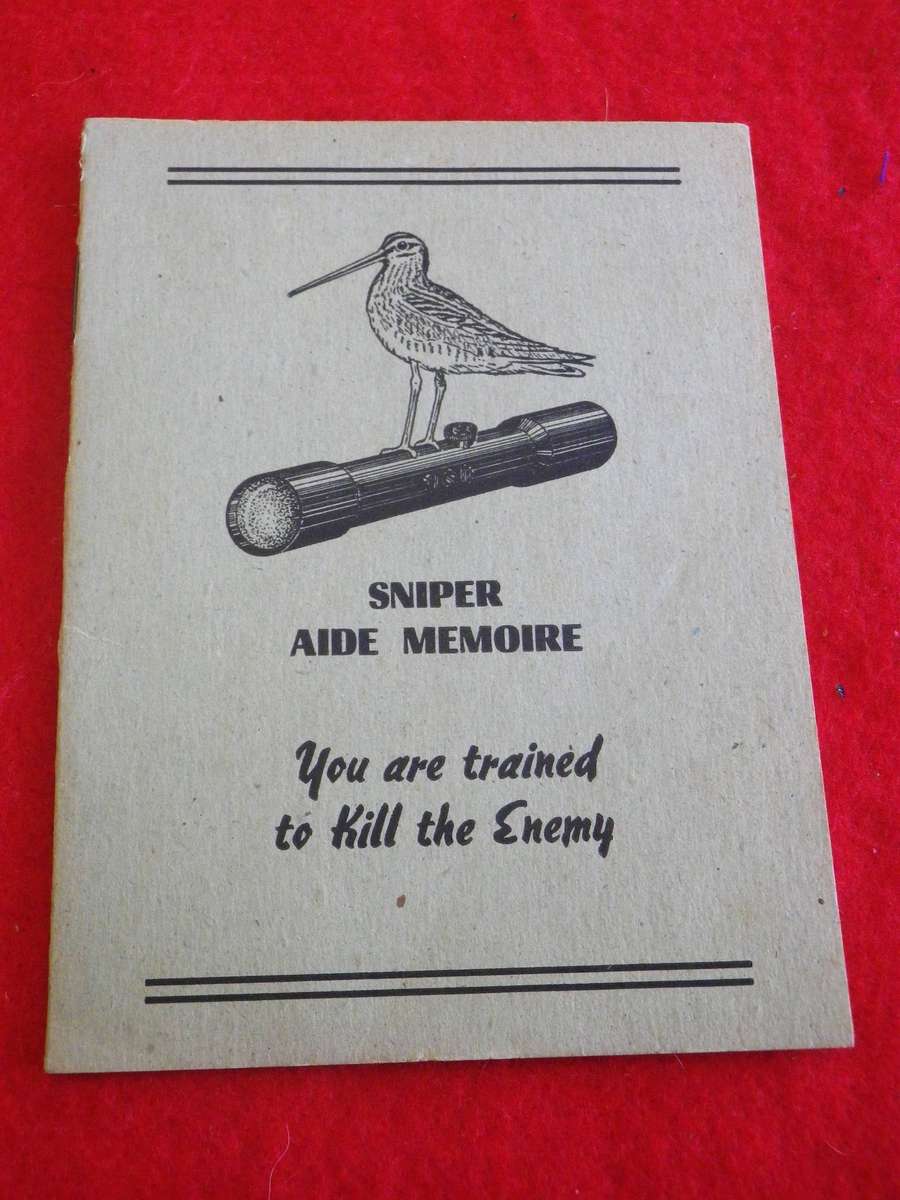 RHODESIAN ARMY - SNIPER AIDE MEMOIRE BOOKLET - PRINTED TYPOCRAFTERS - (273)