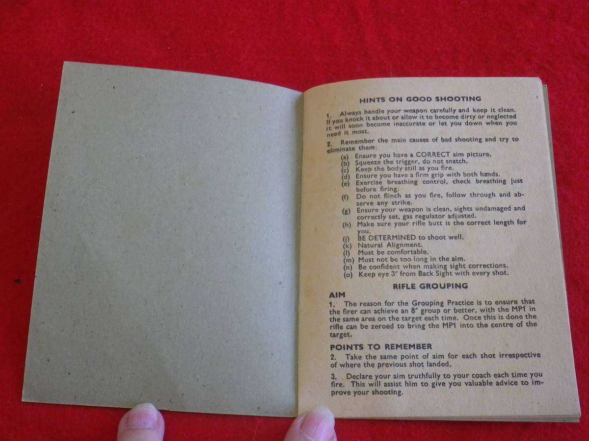 RHODESIAN ARMY - SNIPER AIDE MEMOIRE BOOKLET - PRINTED TYPOCRAFTERS - (273)