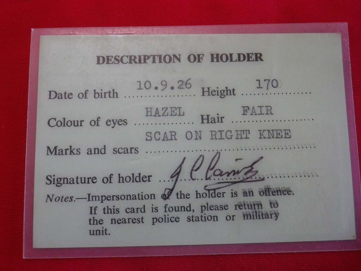 RHODESIAN RhGSM + Z.I.M TO 3153 SGT J.C. CARRICK + ID + DOG TAGS - SEE BELOW   (221)