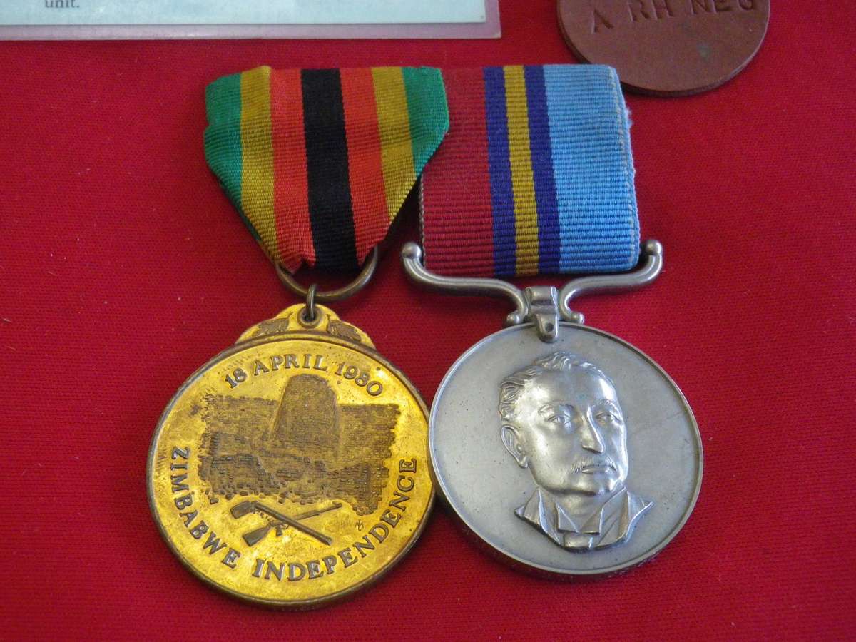 RHODESIAN RhGSM + Z.I.M TO 3153 SGT J.C. CARRICK + ID + DOG TAGS - SEE BELOW   (221)