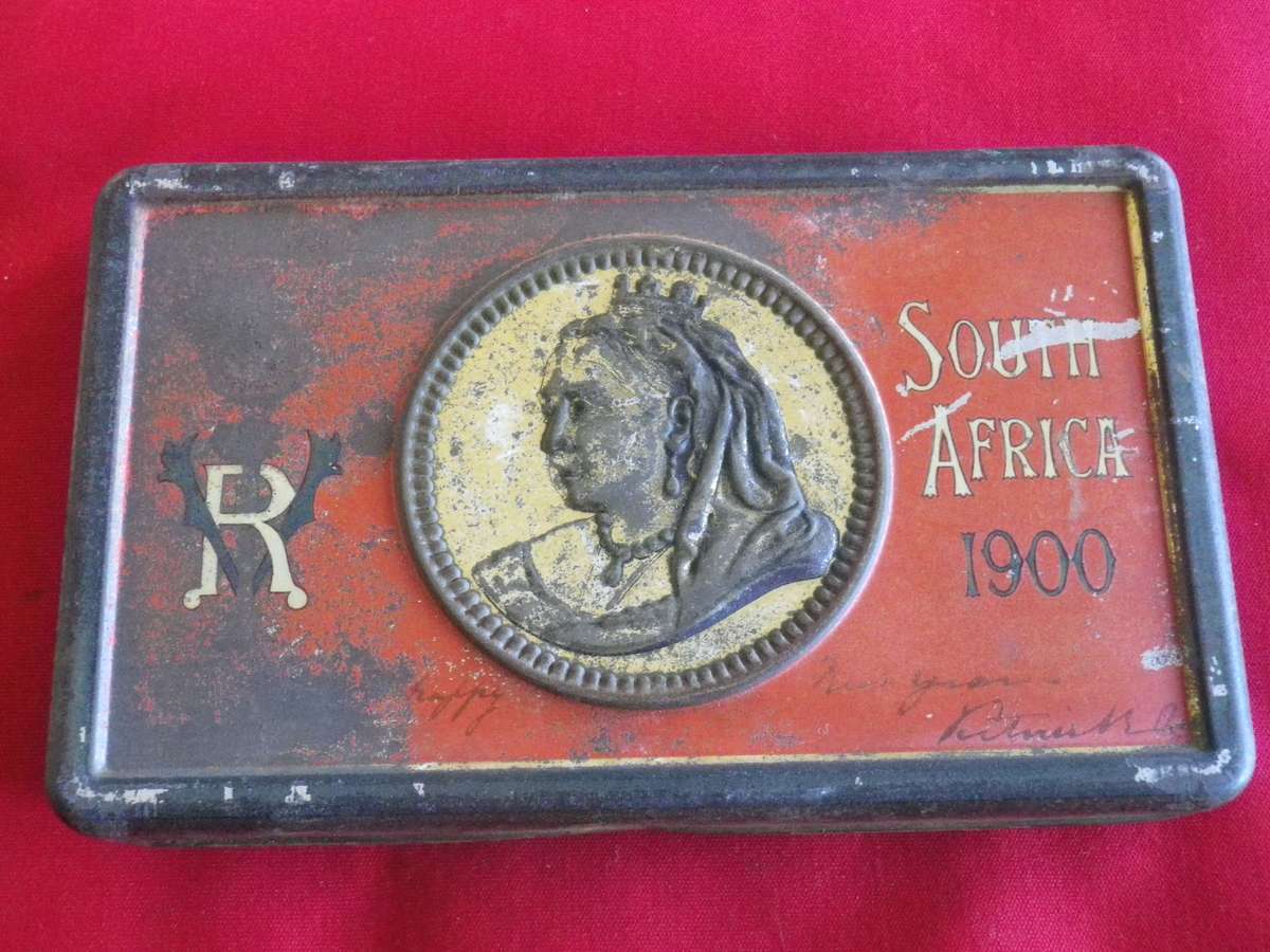 BOER WAR QUEEN VICTORIA GIFT TIN TO BRITISH TROOPS 1900 - CONDITION AS SEEN (4218)