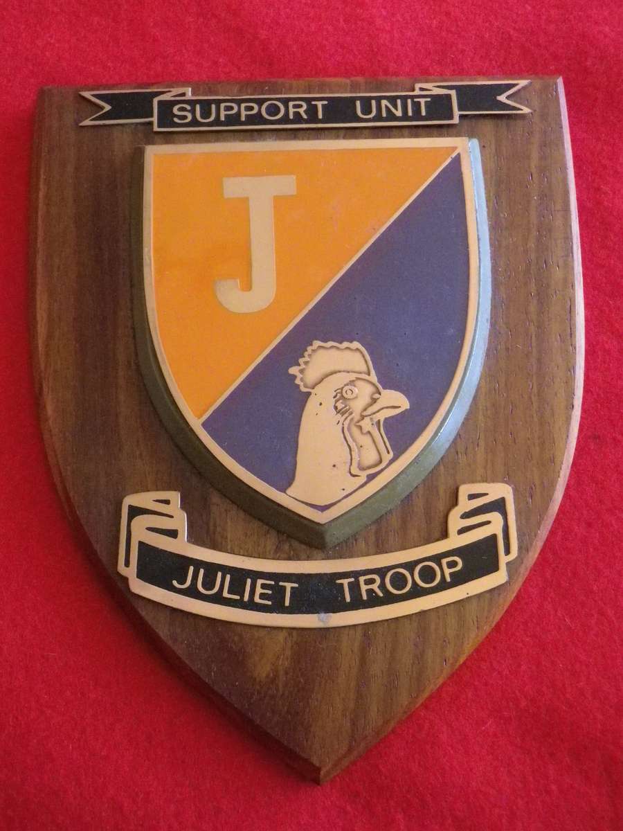 RHODESIA - BSAP SUPPORT UNIT "JUILET TROOP " PLAQUE - SCARCE   (8943)