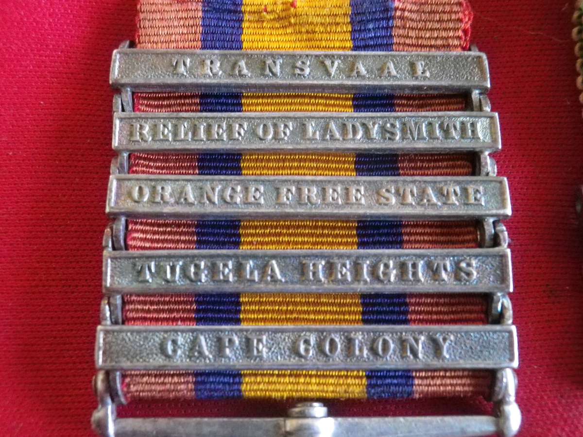 BOER WAR QSA + KSA MEDAL PAIR TO  - 2744 W ASHFORD, SOMERSET LIGHT INFANTRY - SEE/READ BELOW(4219)