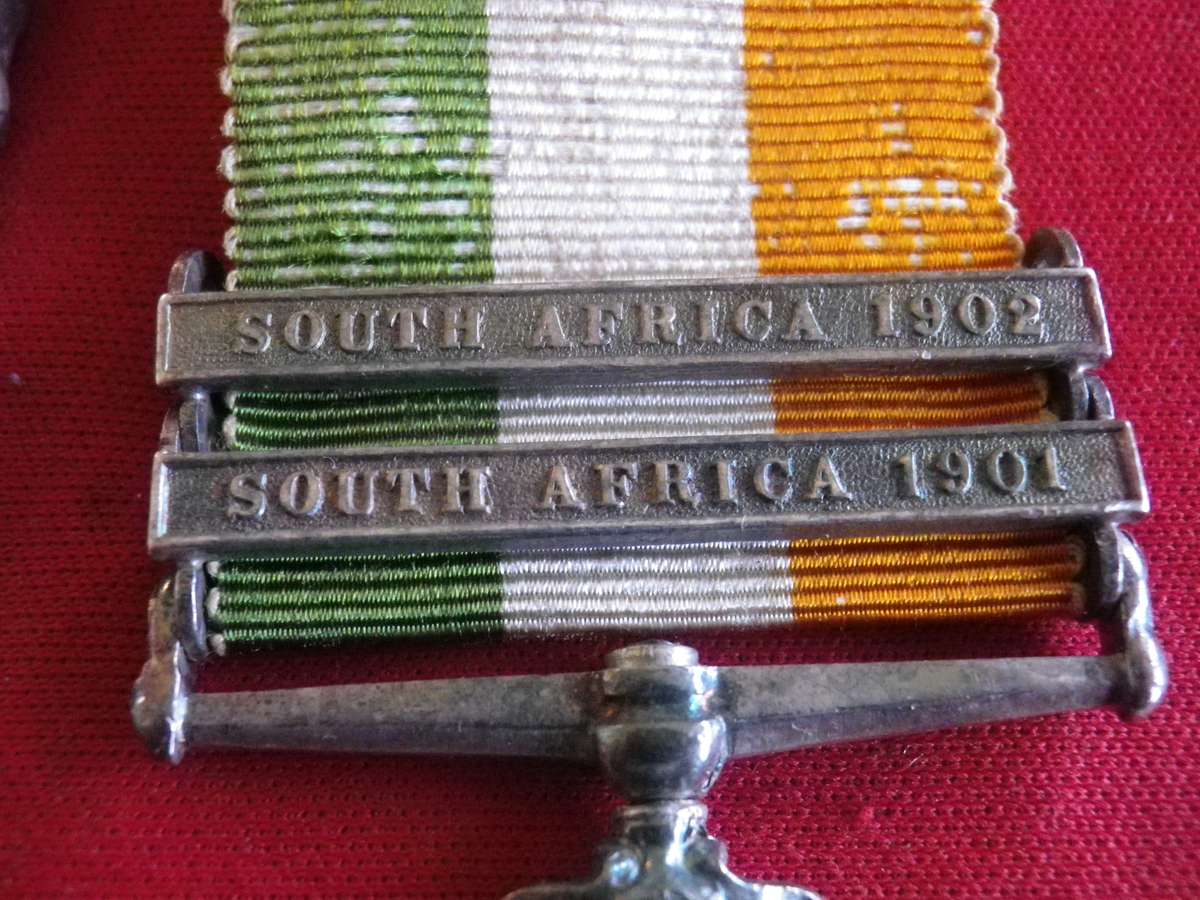 BOER WAR QSA + KSA MEDAL PAIR TO  - 2744 W ASHFORD, SOMERSET LIGHT INFANTRY - SEE/READ BELOW(4219)