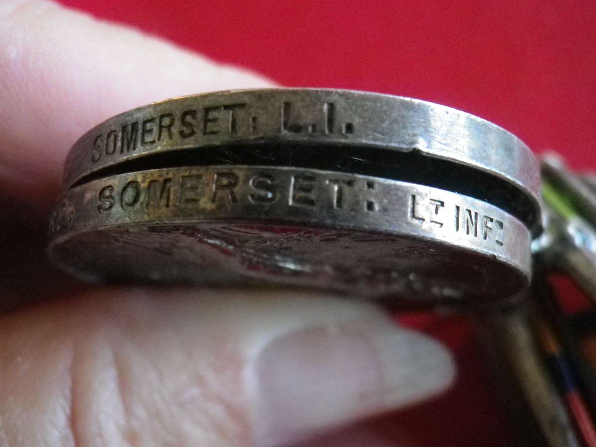 BOER WAR QSA + KSA MEDAL PAIR TO  - 2744 W ASHFORD, SOMERSET LIGHT INFANTRY - SEE/READ BELOW(4219)