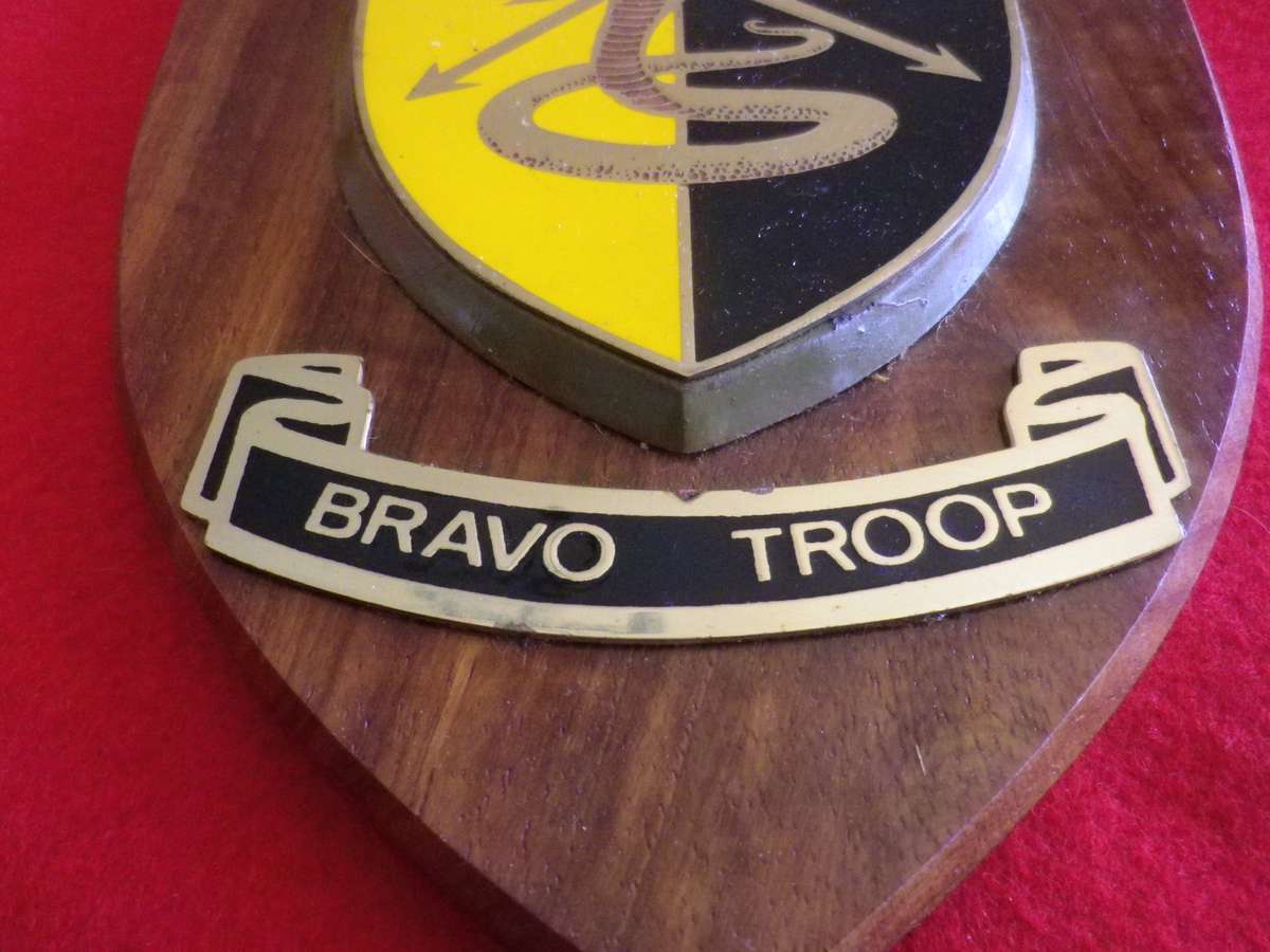 RHODESIA - BSAP SUPPORT UNIT "BRAVO TROOP " PLAQUE - SCARCE   (8938)