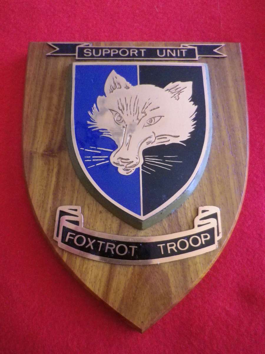 RHODESIA - BSAP SUPPORT UNIT "FOXTROT TROOP " PLAQUE - SCARCE   (8939)