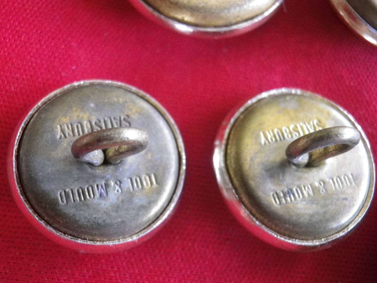 RHODESIAN ARMY - NEAR FULL SET GOLD ANODISED BUTTONS ODS 23/19/15mm     (5027)