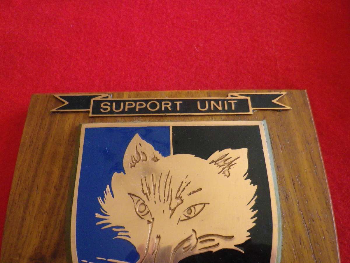RHODESIA - BSAP SUPPORT UNIT "FOXTROT TROOP " PLAQUE - SCARCE   (8939)