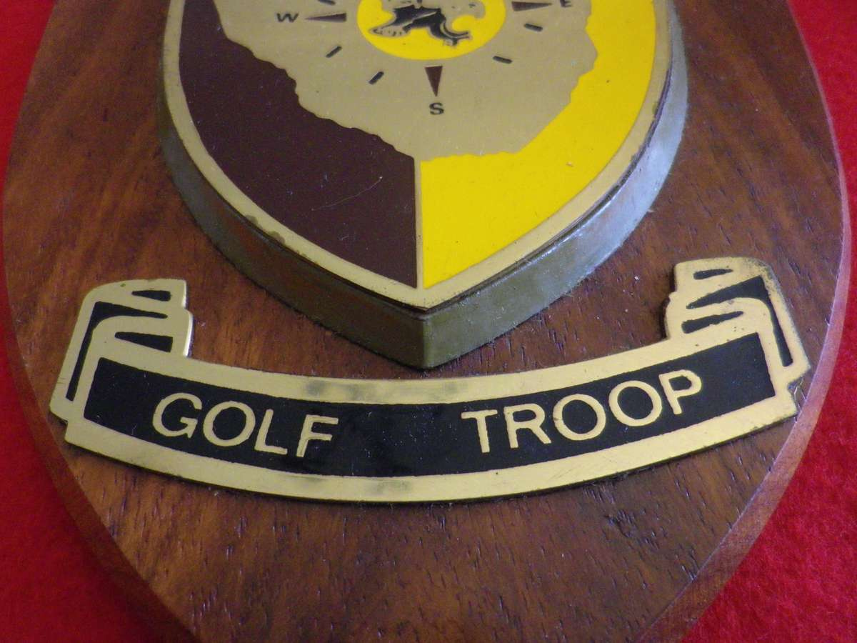 RHODESIA - BSAP SUPPORT UNIT "GOLF TROOP " PLAQUE - SCARCE   (8945)