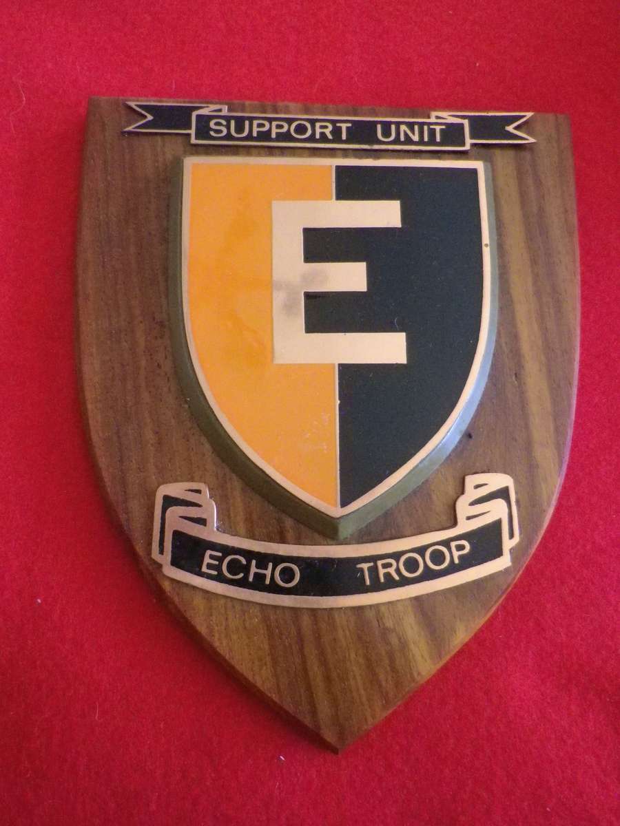RHODESIA - BSAP SUPPORT UNIT "ECHO TROOP " PLAQUE - SCARCE   (8946)
