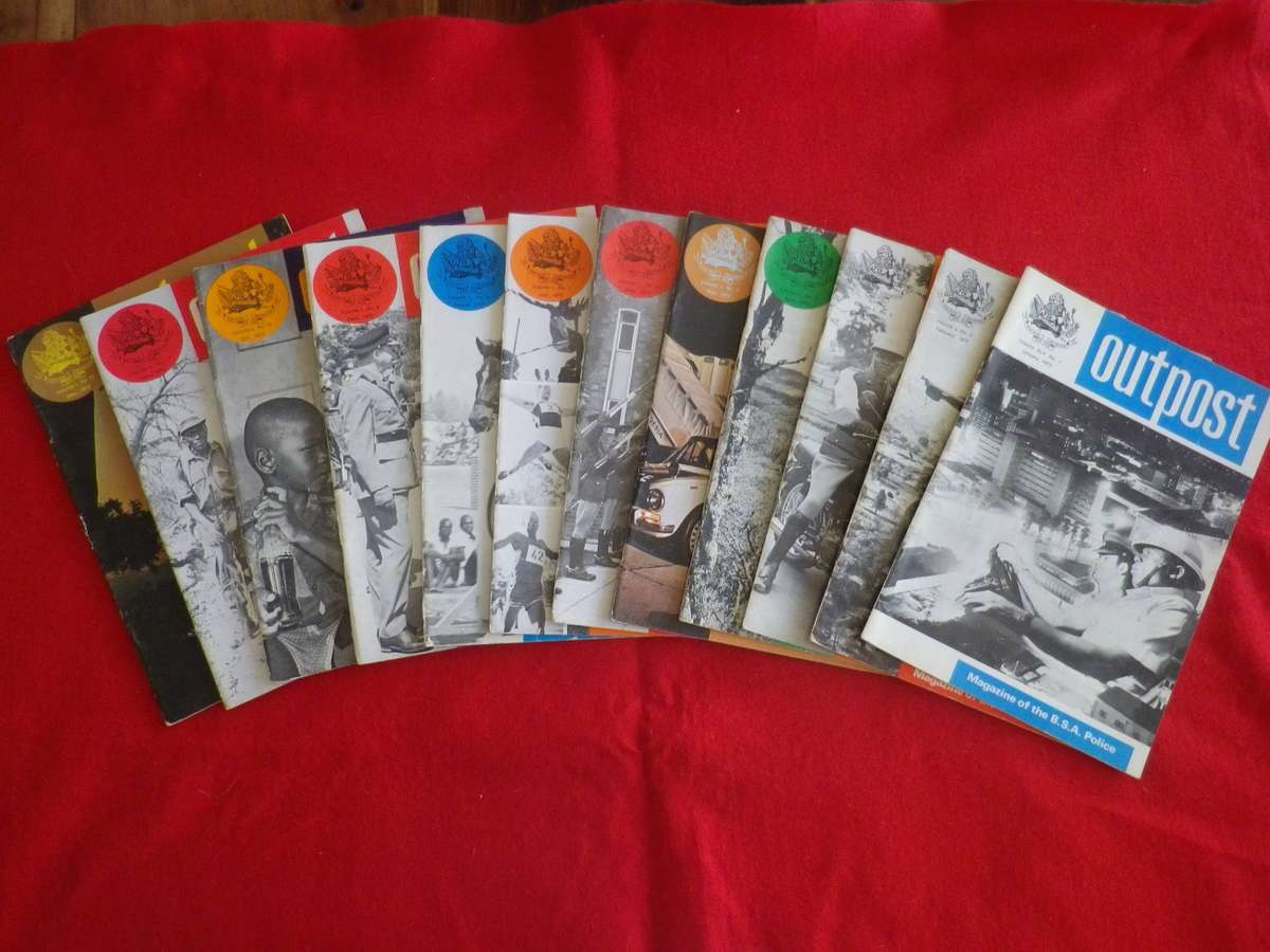 RHODESIA BSAP - OUTPOST MAGAZINES 1972 - ALL 12 MONTHS     (358)
