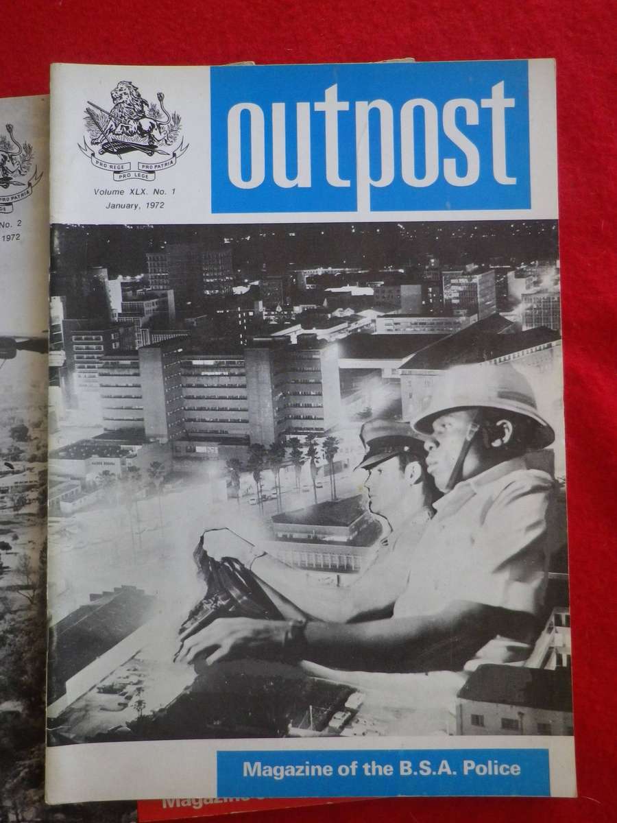 RHODESIA BSAP - OUTPOST MAGAZINES 1972 - ALL 12 MONTHS     (358)