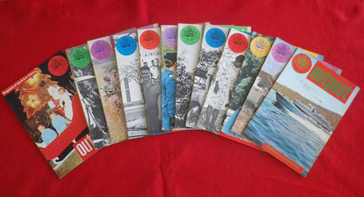 RHODESIA BSAP - OUTPOST MAGAZINES 1973 - ALL 12 MONTHS     (359)